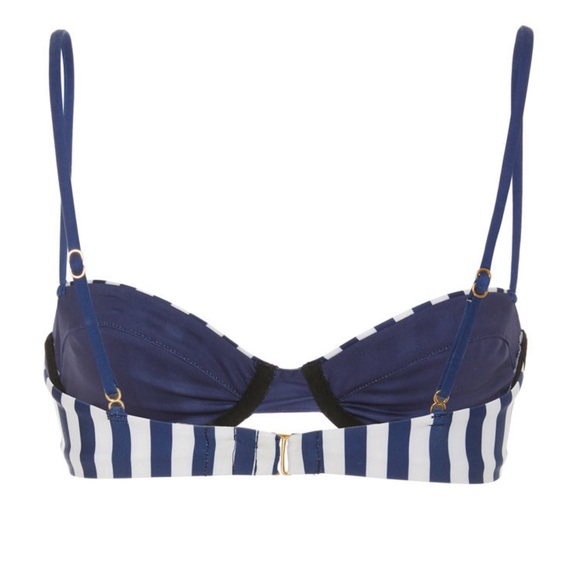 BNWOT Agua by Agua Bendita Magdalena Striped BIKINI TOP - Picture 2 of 5